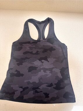 Women's Racerback Camo Tank Top - Black/Grey